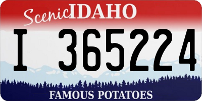ID license plate I365224