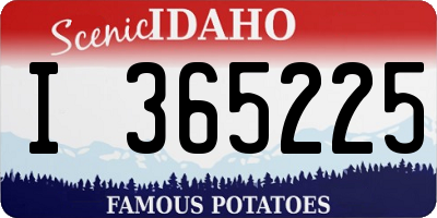 ID license plate I365225