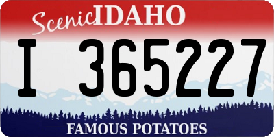 ID license plate I365227