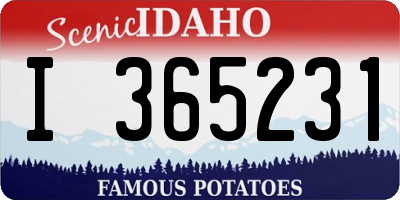 ID license plate I365231