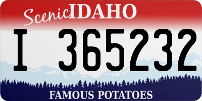 ID license plate I365232