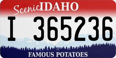 ID license plate I365236