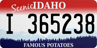 ID license plate I365238