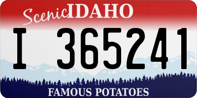 ID license plate I365241