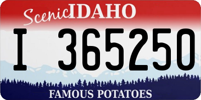 ID license plate I365250