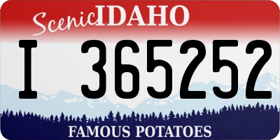 ID license plate I365252