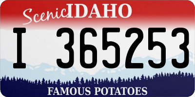 ID license plate I365253