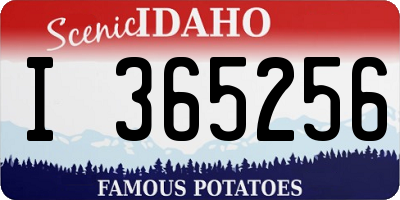 ID license plate I365256