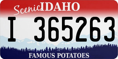 ID license plate I365263