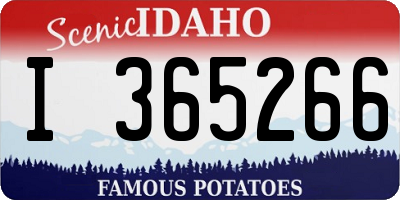 ID license plate I365266