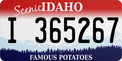 ID license plate I365267