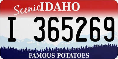 ID license plate I365269