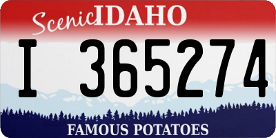 ID license plate I365274