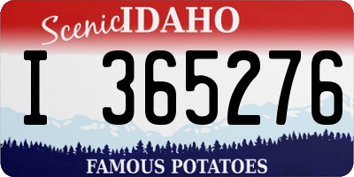 ID license plate I365276