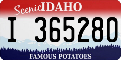 ID license plate I365280