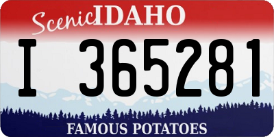 ID license plate I365281
