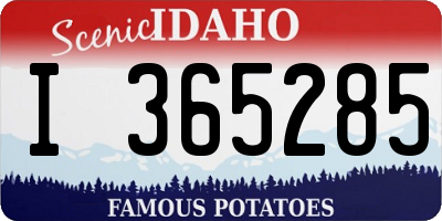ID license plate I365285