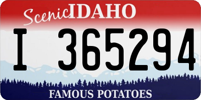 ID license plate I365294