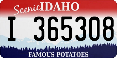 ID license plate I365308