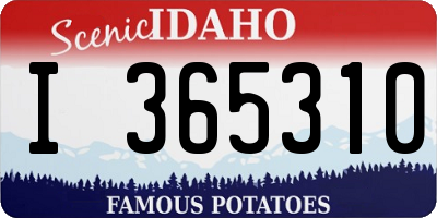 ID license plate I365310