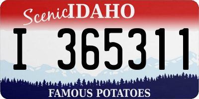 ID license plate I365311