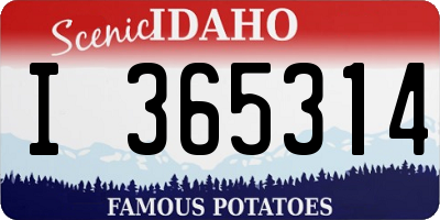 ID license plate I365314