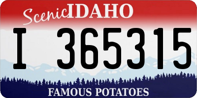 ID license plate I365315