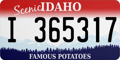 ID license plate I365317