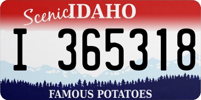 ID license plate I365318