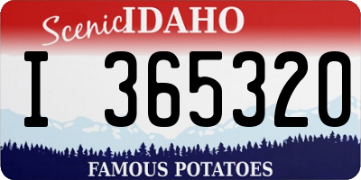 ID license plate I365320