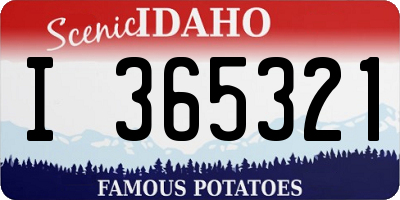 ID license plate I365321