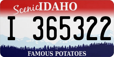 ID license plate I365322