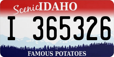 ID license plate I365326