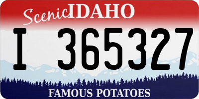 ID license plate I365327