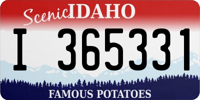 ID license plate I365331