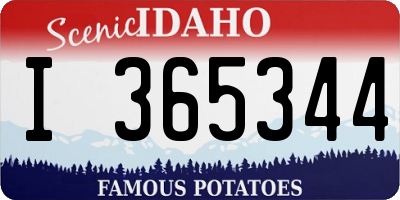 ID license plate I365344
