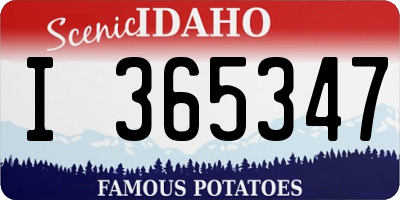 ID license plate I365347