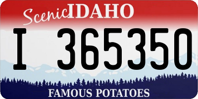 ID license plate I365350