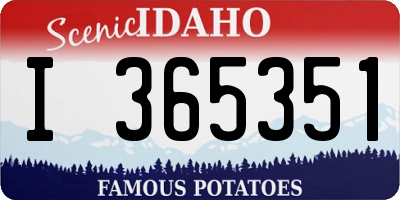 ID license plate I365351