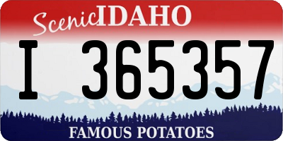 ID license plate I365357