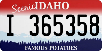 ID license plate I365358