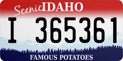 ID license plate I365361