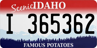 ID license plate I365362
