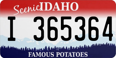 ID license plate I365364