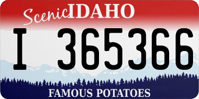 ID license plate I365366