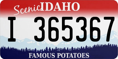 ID license plate I365367