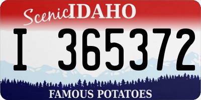 ID license plate I365372