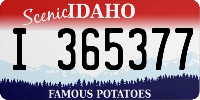 ID license plate I365377