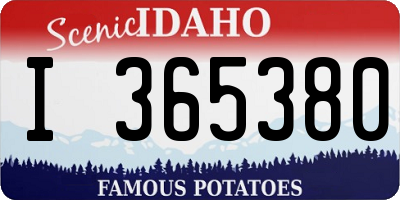 ID license plate I365380