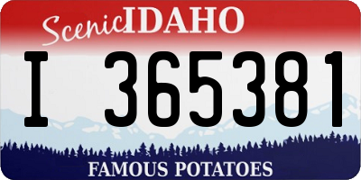 ID license plate I365381